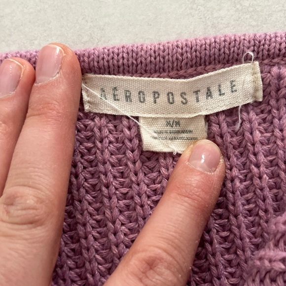 Aeropostale/ Knit crop top/ Lavender colour/ Stretchy/ Size US M - Picture 4 of 8